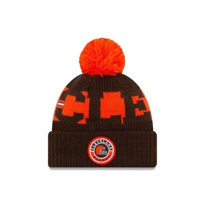 Sapca New Era Cleveland Browns NFL Cold Weather Sport Knit Beanie - Maro